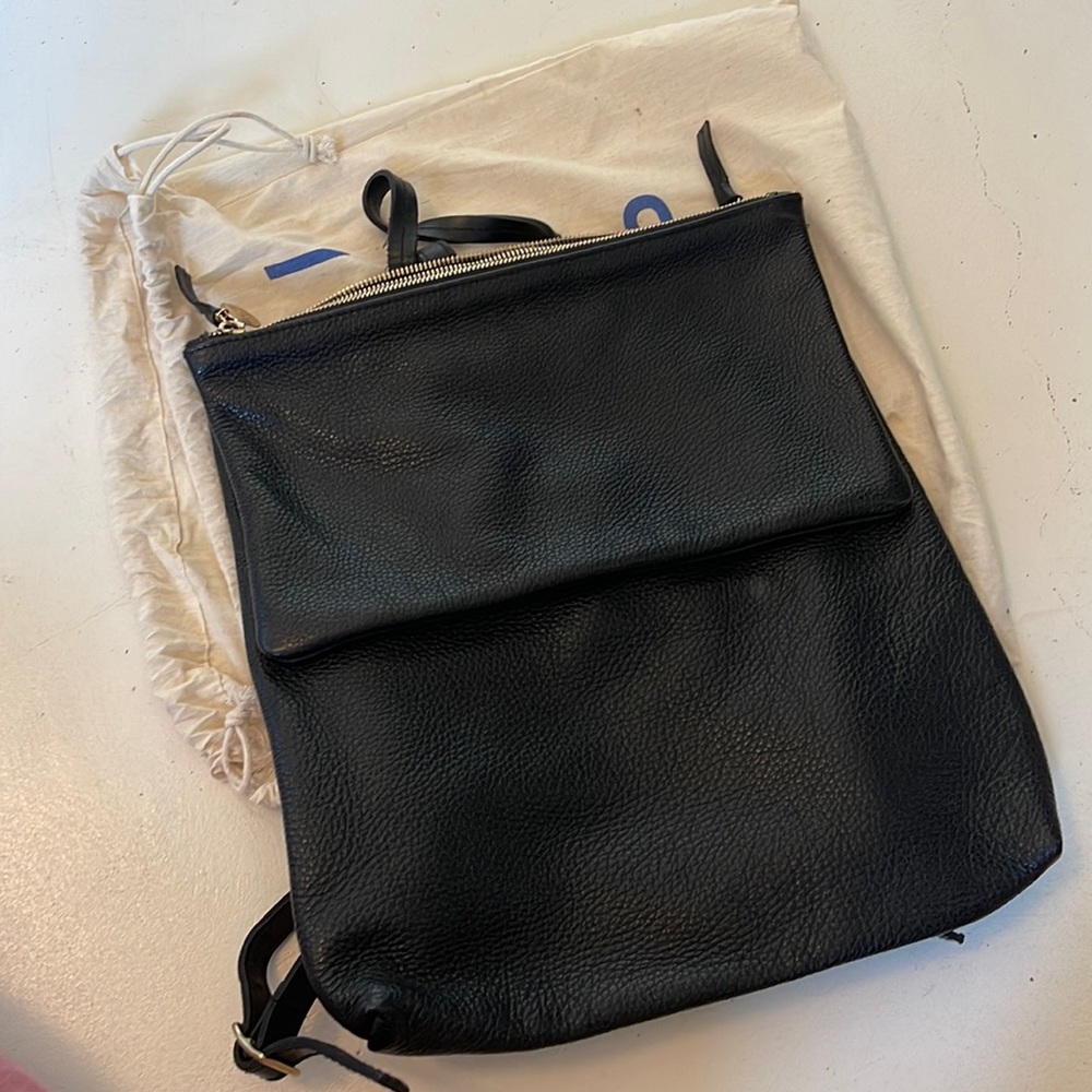Clare v Agnes black backpack purse